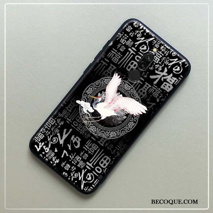 Redmi 8 Coque Art Classiques Noir Palais Étui Incassable