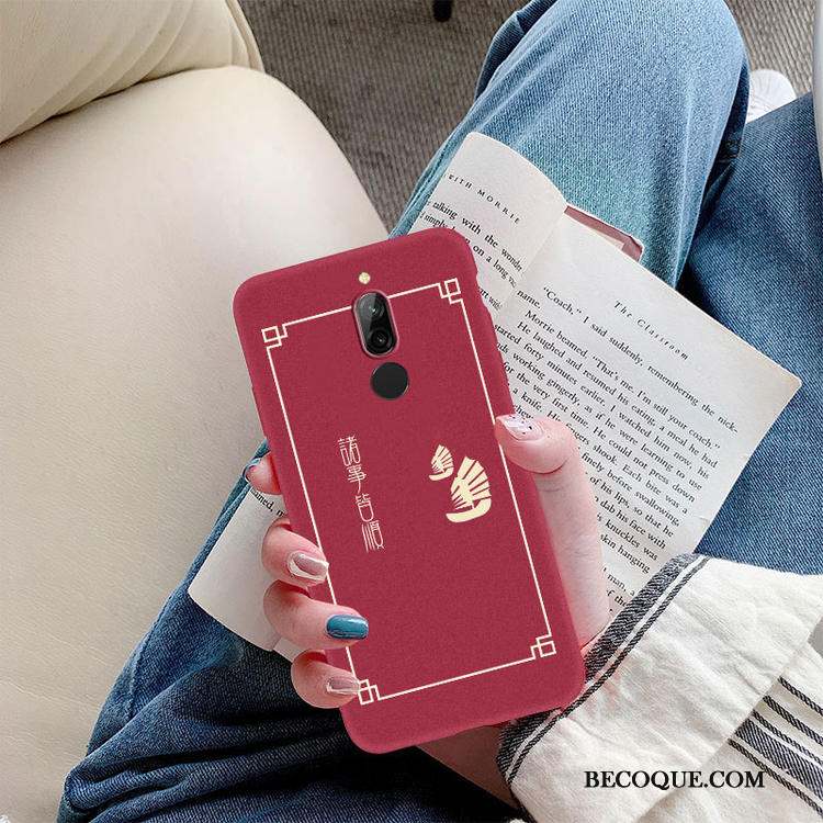 Redmi 8 Silicone Très Mince Coque De Téléphone Délavé En Daim Rouge Téléphone Portable