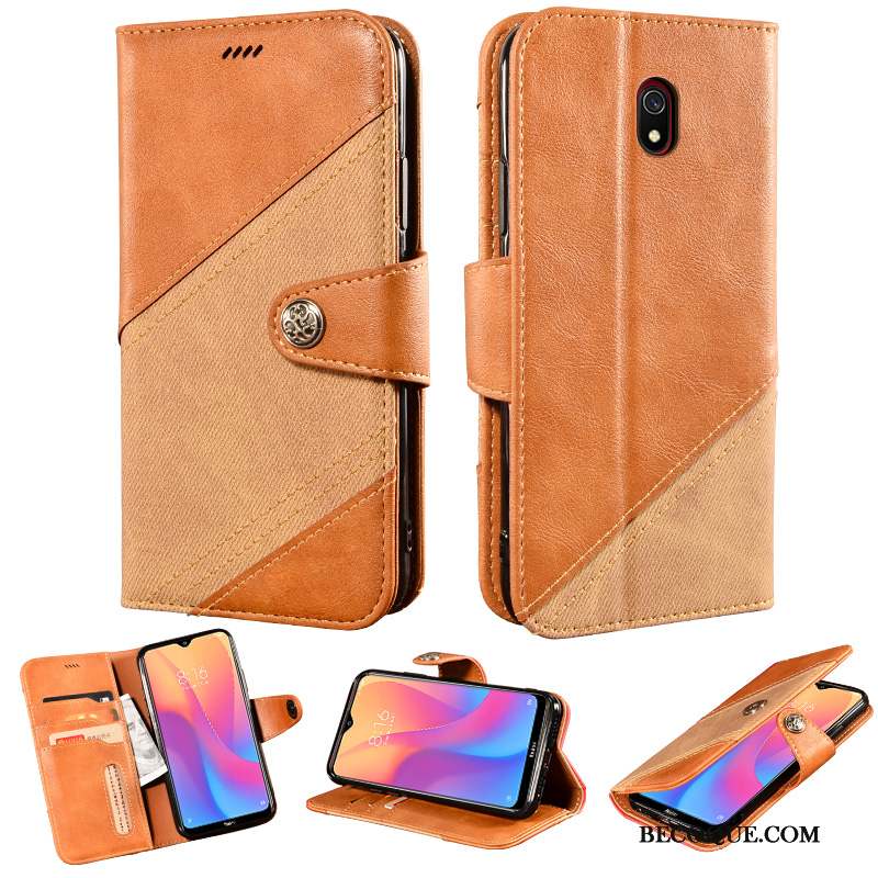 Redmi 8a Coque Étui En Cuir Fluide Doux Carte Jours Créatif Tout Compris