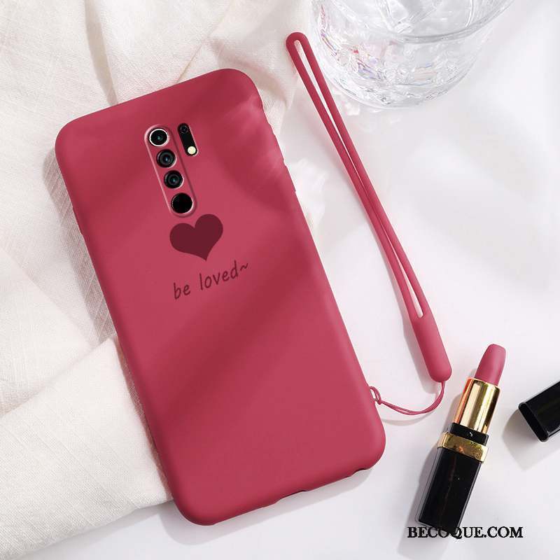 Redmi 9 Coque Amour Incassable Très Mince Ornements Suspendus Marque De Tendance Petit