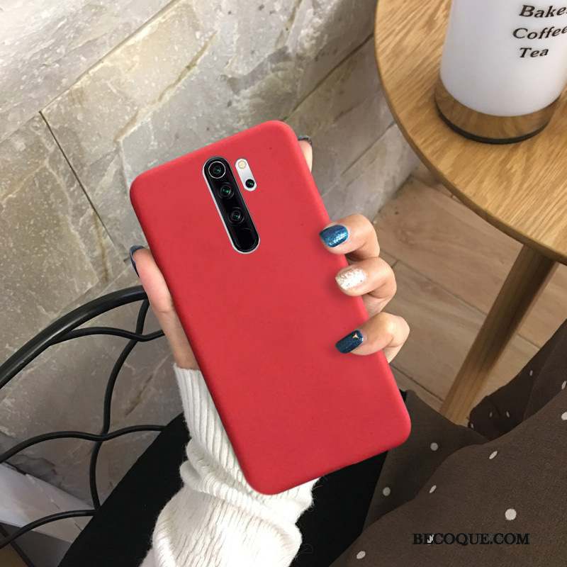 Redmi 9 Coque De Téléphone Simple Délavé En Daim Créatif Couleur Unie Fluide Doux