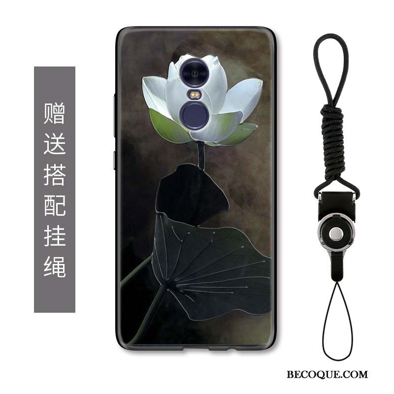 Redmi Note 4x Coque Vintage Ornements Suspendus Style Chinois Étui Blanc Protection