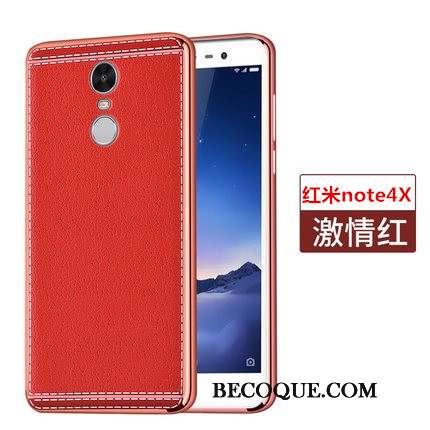 Redmi Note 4x Rouge Protection Étui En Cuir Fluide Doux Coque De Téléphone Petit