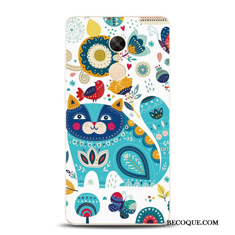 Redmi Note 4x Silicone Gaufrage Coque De Téléphone Lion Support Bleu