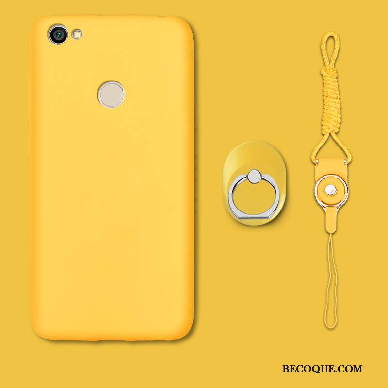 Redmi Note 5 Coque Protection Petit Incassable Délavé En Daim Jaune Rouge