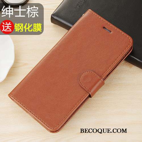 Redmi Note 5a Étui En Cuir Clamshell Fluide Doux Coque Incassable Rouge