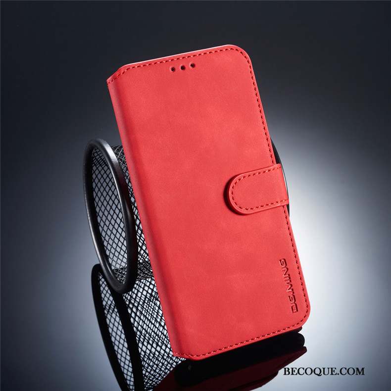 Redmi Note 6 Pro Tout Compris Étui En Cuir Coque Nouveau Clamshell Rouge