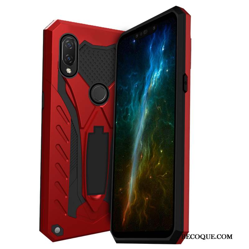 Redmi Note 7 Coque De Téléphone Or Incassable Rouge Petit Difficile