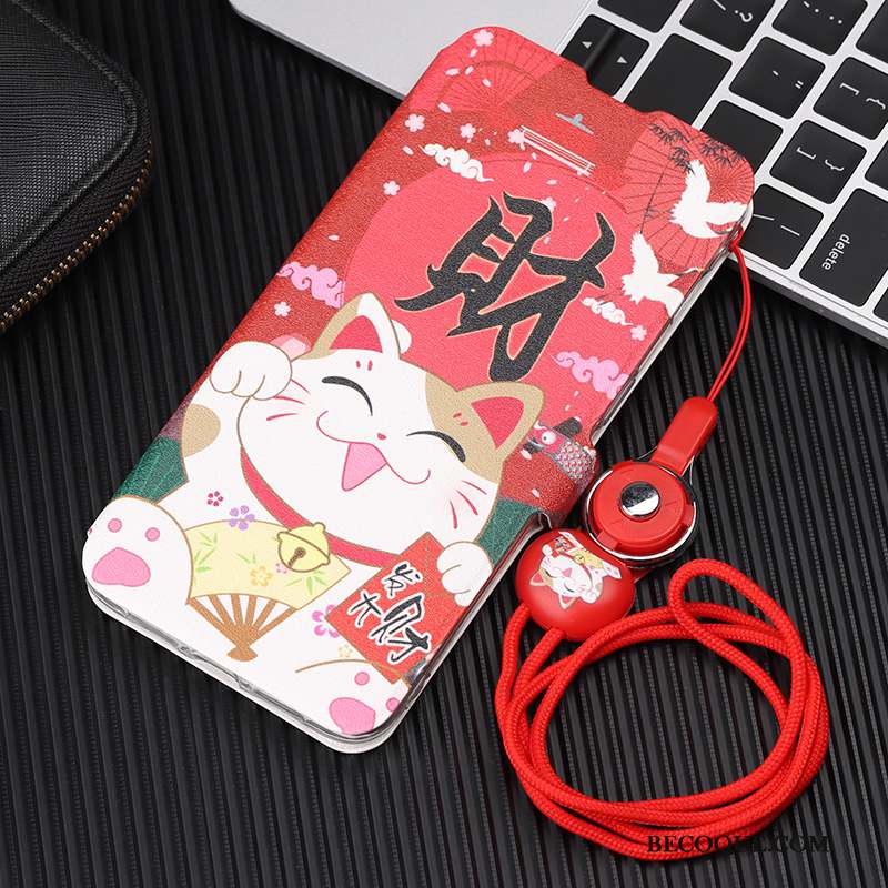 Redmi Note 7 Coque Téléphone Portable Silicone Incassable Fluide Doux Rouge Étui