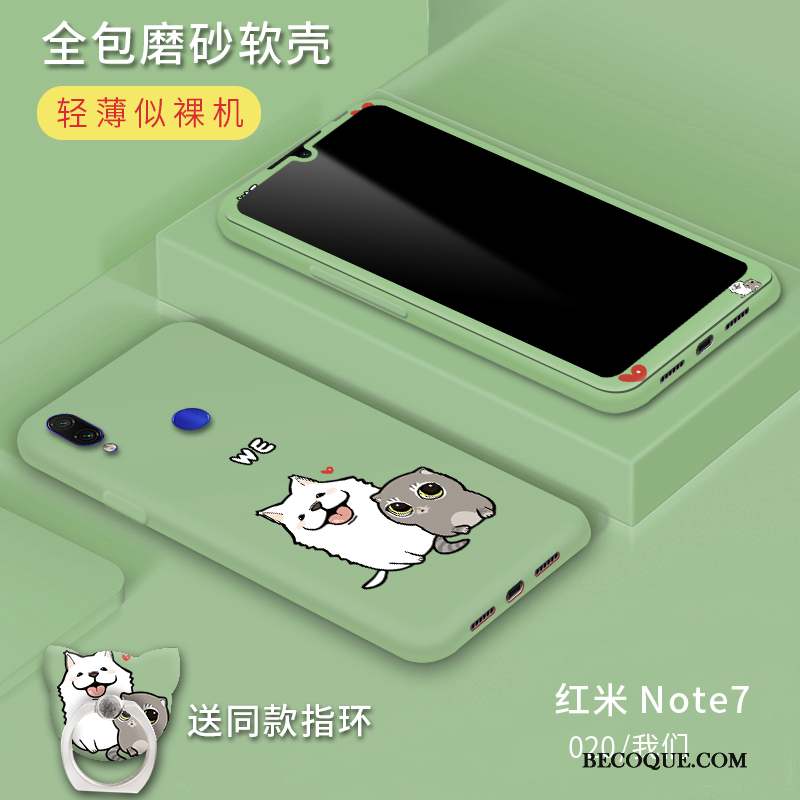 Redmi Note 7 Protection Tout Compris Vert Vent Coque De Téléphone Tendance