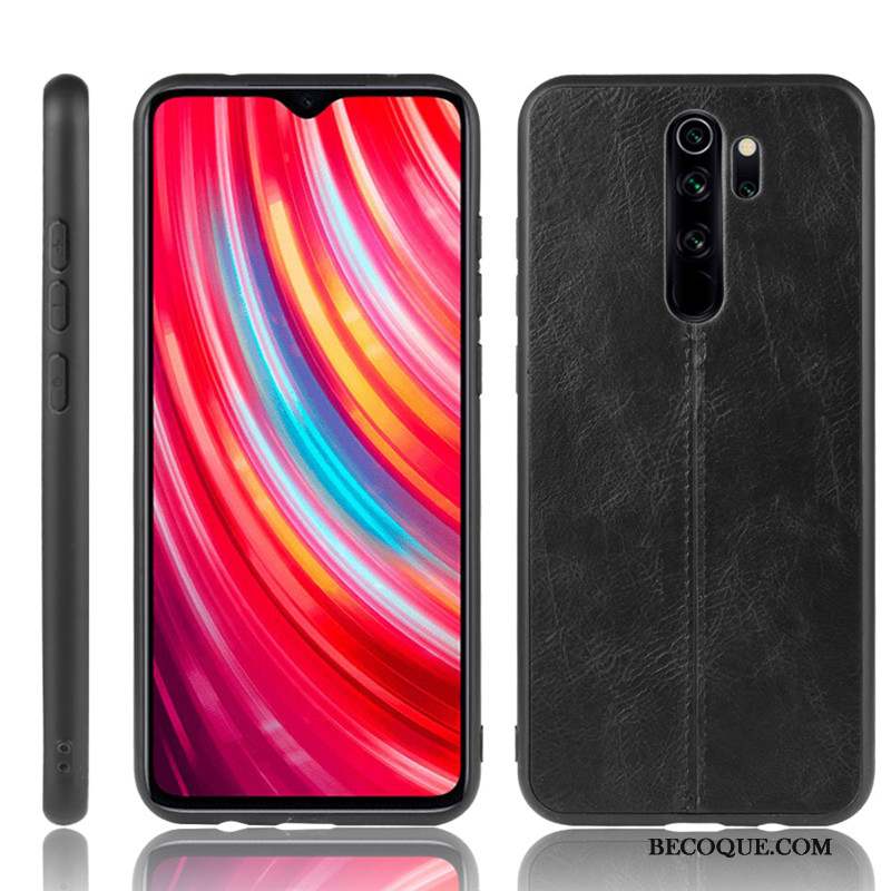 Redmi Note 8 Pro Coque De Téléphone Rouge Protection Noir Difficile Étui