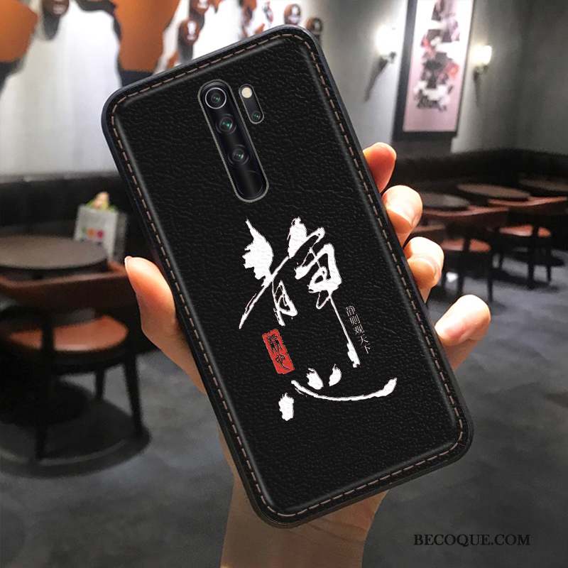 Redmi Note 8 Pro Coque Personnalité Incassable Modèle Fleurie Créatif Cœur Cuir