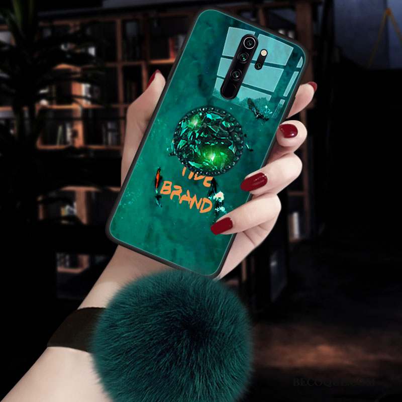 Redmi Note 8 Pro Rouge Coque De Téléphone Verre Petit Vert