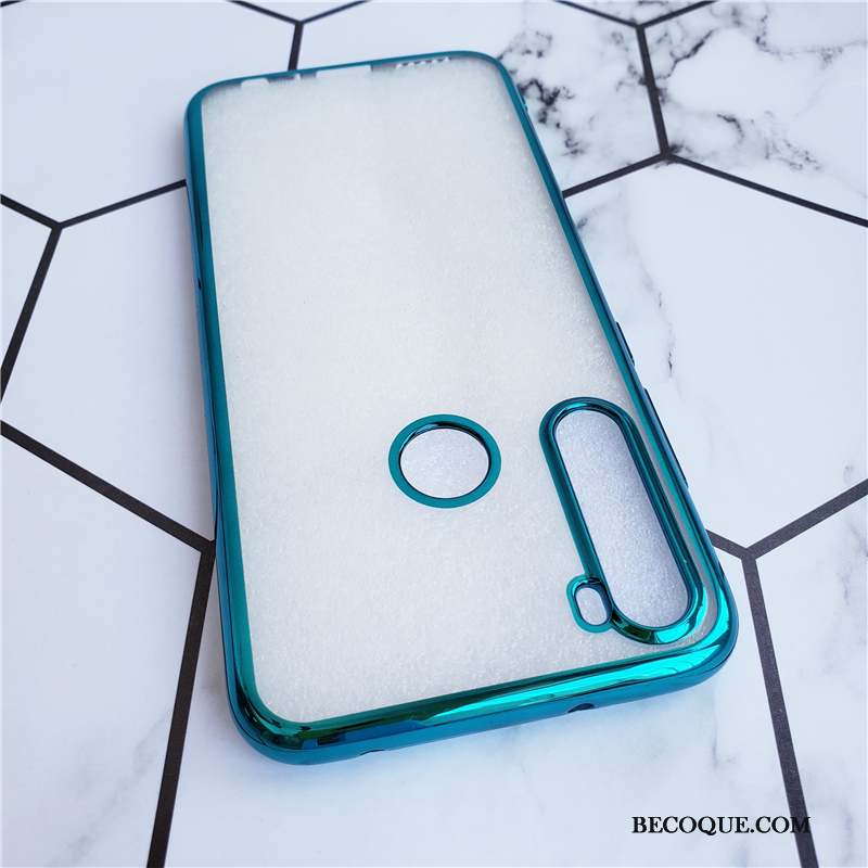 Redmi Note 8t Transparent Luxe Placage Coque De Téléphone Incassable Vert