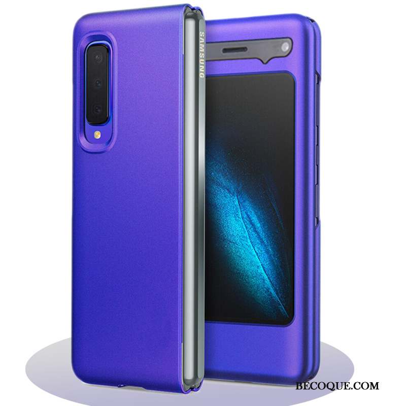 Samsung Fold Coque Délavé En Daim Violet Tout Compris Très Mince De Téléphone