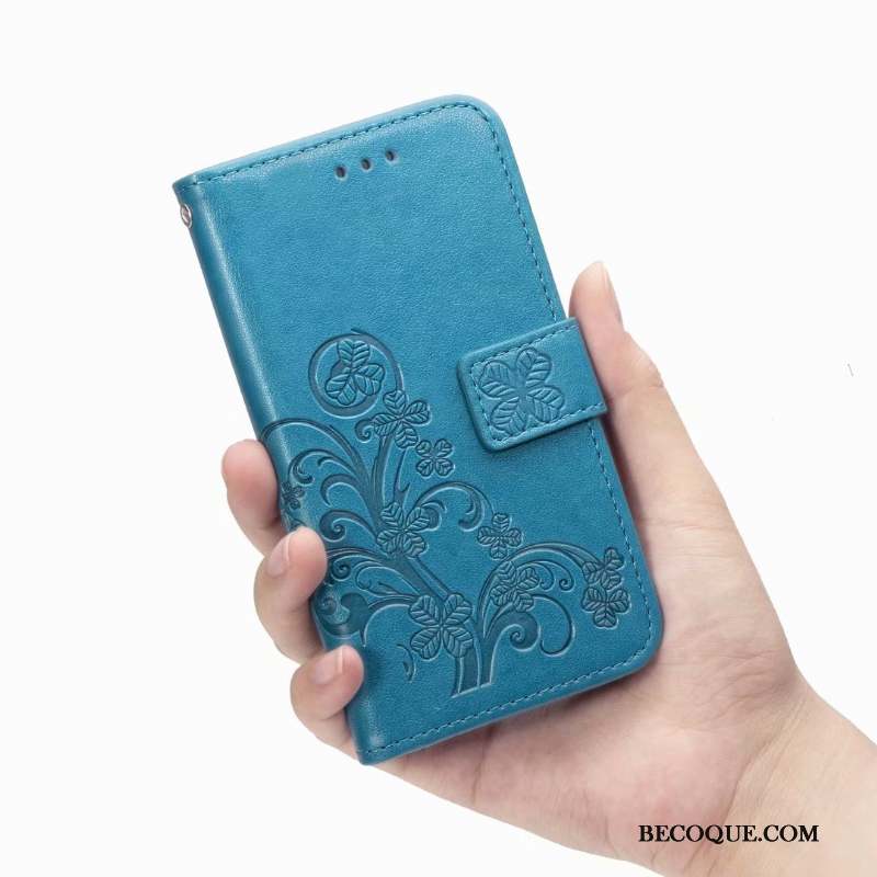 Samsung Galaxy A10 Coque De Téléphone Bleu Protection Housse Étui Étui En Cuir