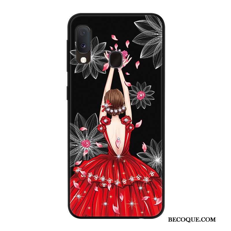 Samsung Galaxy A20e Protection Incassable Étui Rouge Dessin Animé Coque De Téléphone
