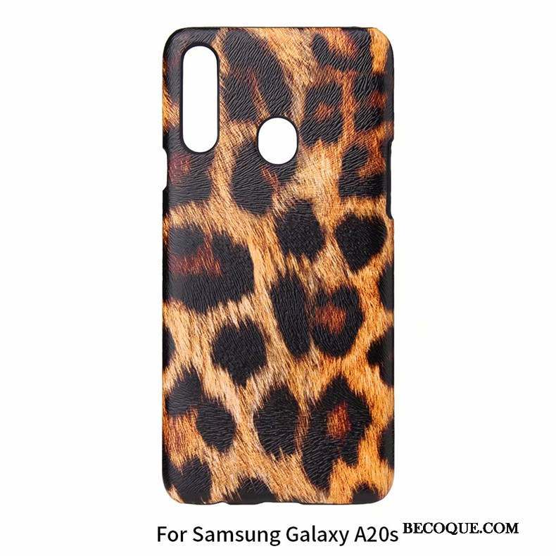 Samsung Galaxy A20s Légères Protection Coque Étui Difficile Léopard