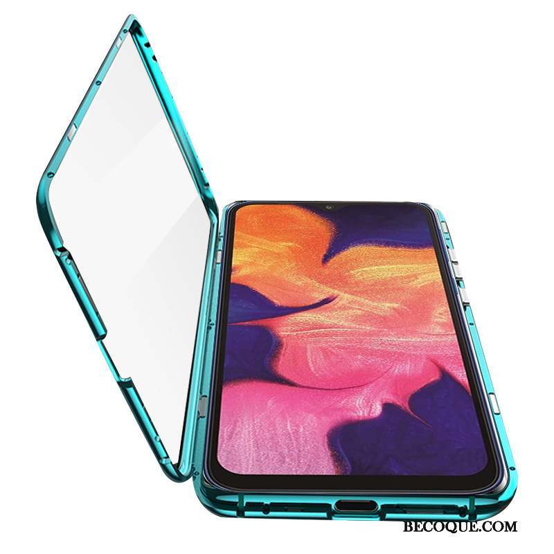 Samsung Galaxy A20s Vert Verre Coque De Téléphone Reversible