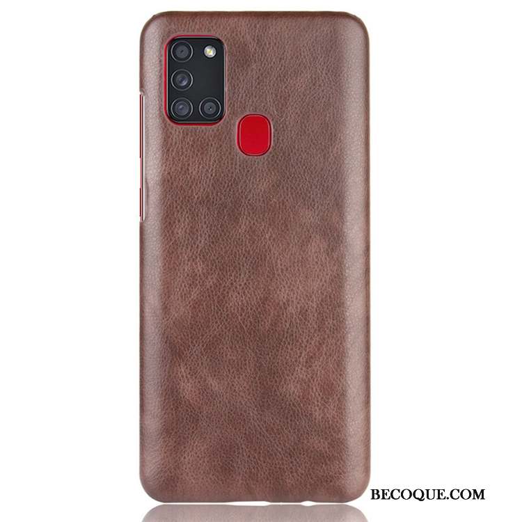 Samsung Galaxy A21s Étui En Cuir Incassable Sac Délavé En Daim Coque De Téléphone Personnalité