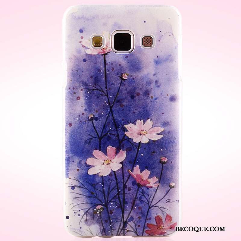 Samsung Galaxy A3 2015 Coque De Téléphone Difficile Peinture Étui Violet Protection
