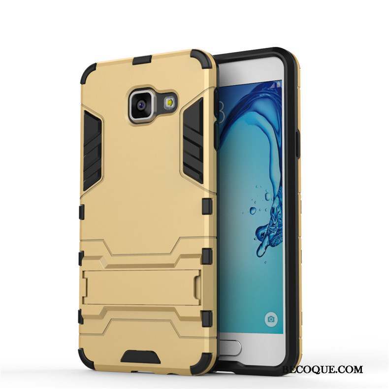 Samsung Galaxy A3 2016 Jaune Protection Incassable Coque Étui Noir