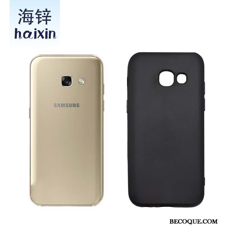 Samsung Galaxy A3 2017 Coque De Téléphone Silicone Délavé En Daim Protection Tout Compris Étui