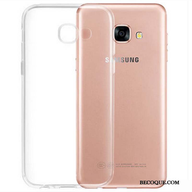 Samsung Galaxy A3 2017 Coque Fluide Doux Transparent Blanc Téléphone Portable Silicone Protection