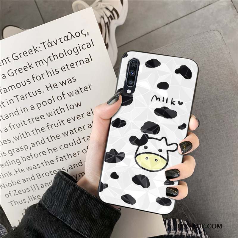 Samsung Galaxy A30s Blanc Dessin Animé Crocodile Coque De Téléphone Charmant Silicone