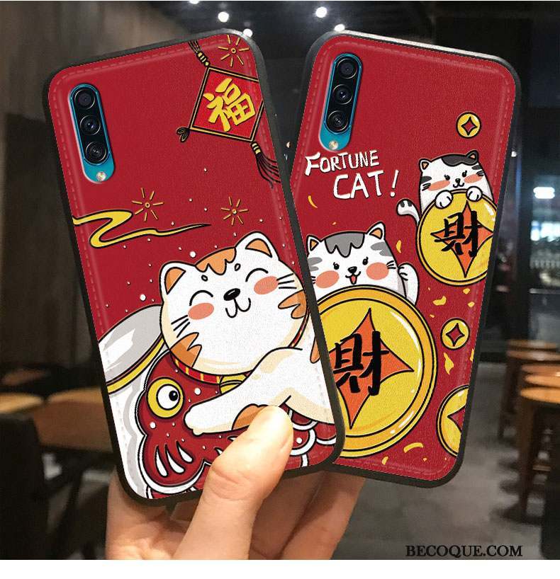 Samsung Galaxy A30s Coque Chat Rat Modèle Fleurie Étui Incassable Gaufrage