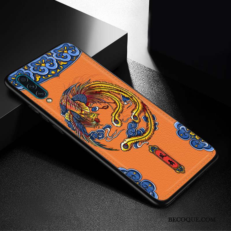 Samsung Galaxy A30s Coque Nouveau Style Chinois Modèle Fleurie Mode Personnalité Silicone