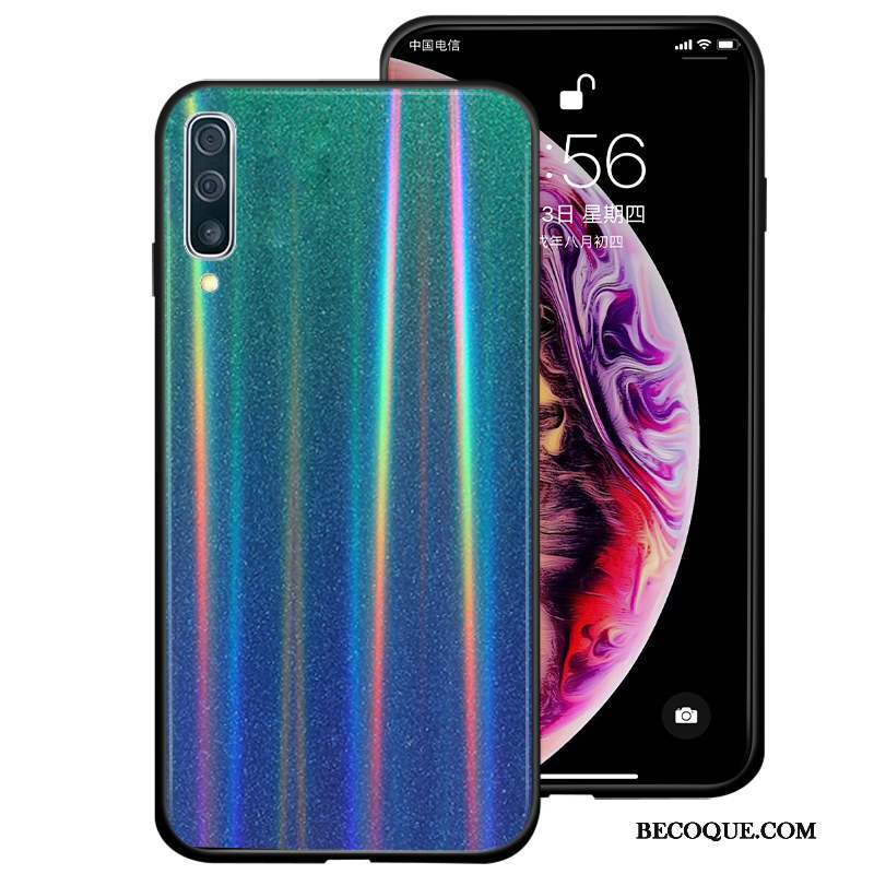 Samsung Galaxy A30s Personnalité Dégradé Rose Bleu Coque De Téléphone Vert