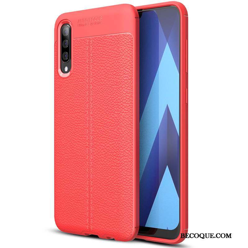 Samsung Galaxy A30s Protection Étui Coque Tout Compris Fluide Doux Rouge