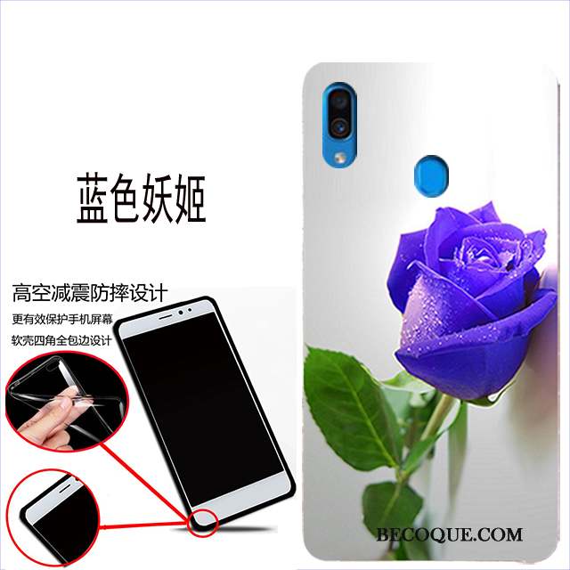 Samsung Galaxy A40 Téléphone Portable Coque Violet Fluide Doux Protection Étui
