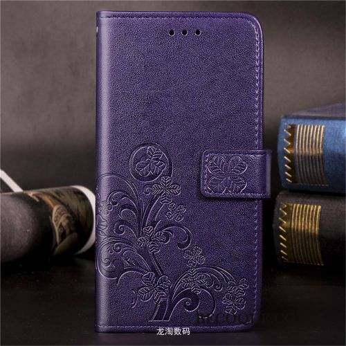 Samsung Galaxy A40 Étui Étui En Cuir Violet Coque Téléphone Portable Mesh