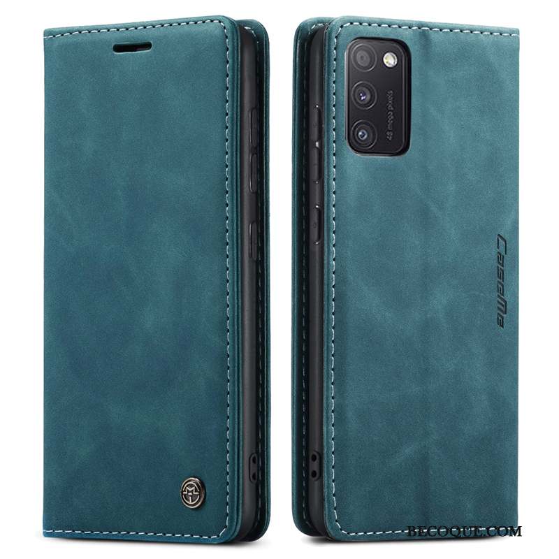 Samsung Galaxy A41 Coque Bleu Tout Compris Étui En Cuir Luxe Protection Incassable