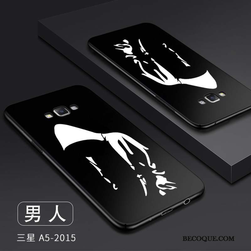 Samsung Galaxy A5 2015 Coque Personnalité Noir Créatif Étui Mince Tout Compris