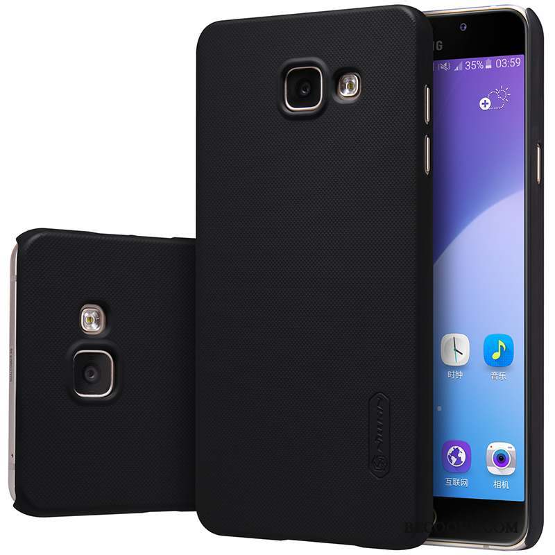 Samsung Galaxy A5 2016 Noir Coque De Téléphone Or Tendance Délavé En Daim Étui