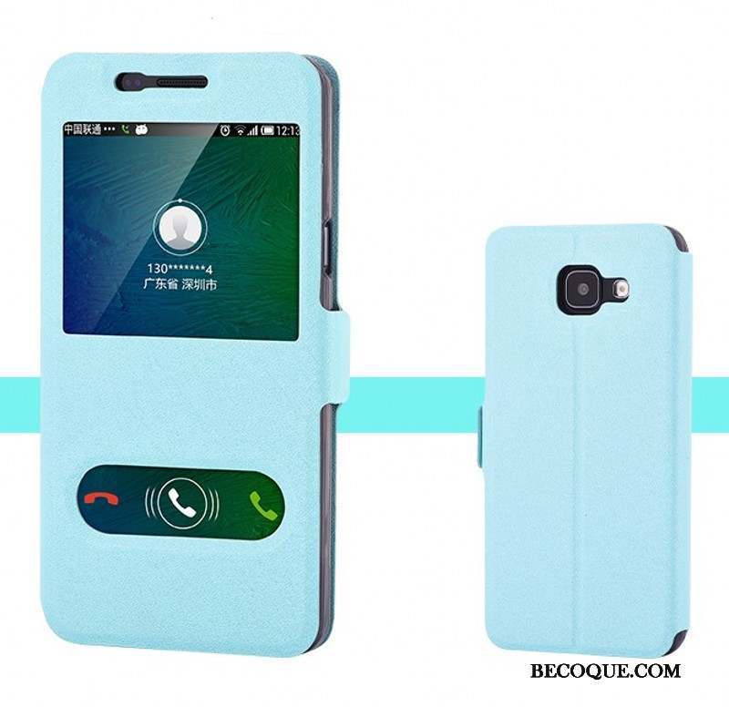 Samsung Galaxy A5 2016 Téléphone Portable Coque Étui Bleu Protection Étui En Cuir
