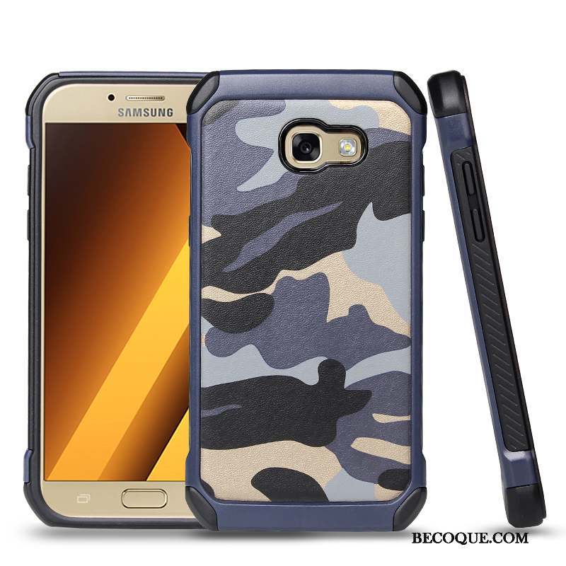 Samsung Galaxy A5 2017 Coque Anneau Camouflage Support Protection Incassable Étui