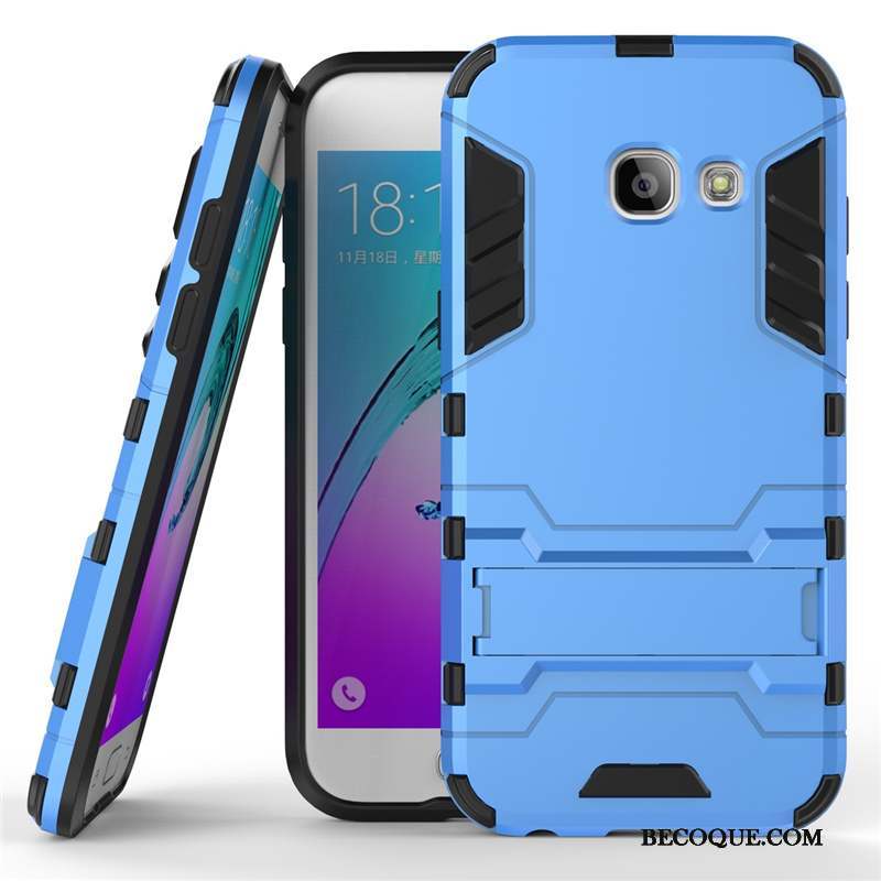 Samsung Galaxy A5 2017 Incassable Coque Protection Silicone Bleu Étui