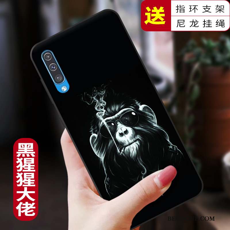 Samsung Galaxy A50 Coque Incassable Nouveau Simple Noir Étui Protection