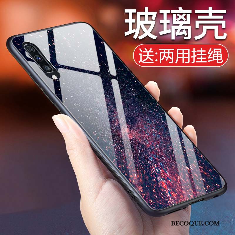 Samsung Galaxy A50 Coque Téléphone Portable Personnalité Noir Marque De Tendance Protection