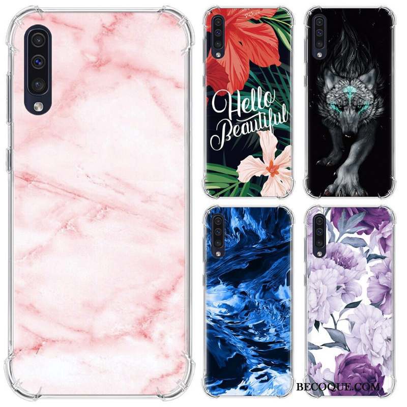 Samsung Galaxy A50 Étui Peinture Fluide Doux Téléphone Portable Ballon Coque De Téléphone