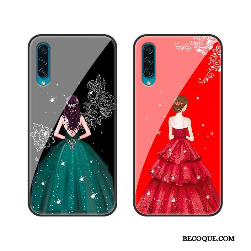 Samsung Galaxy A50s Coque Charmant Personnalité Noir Étui Fluide Doux Tout Compris