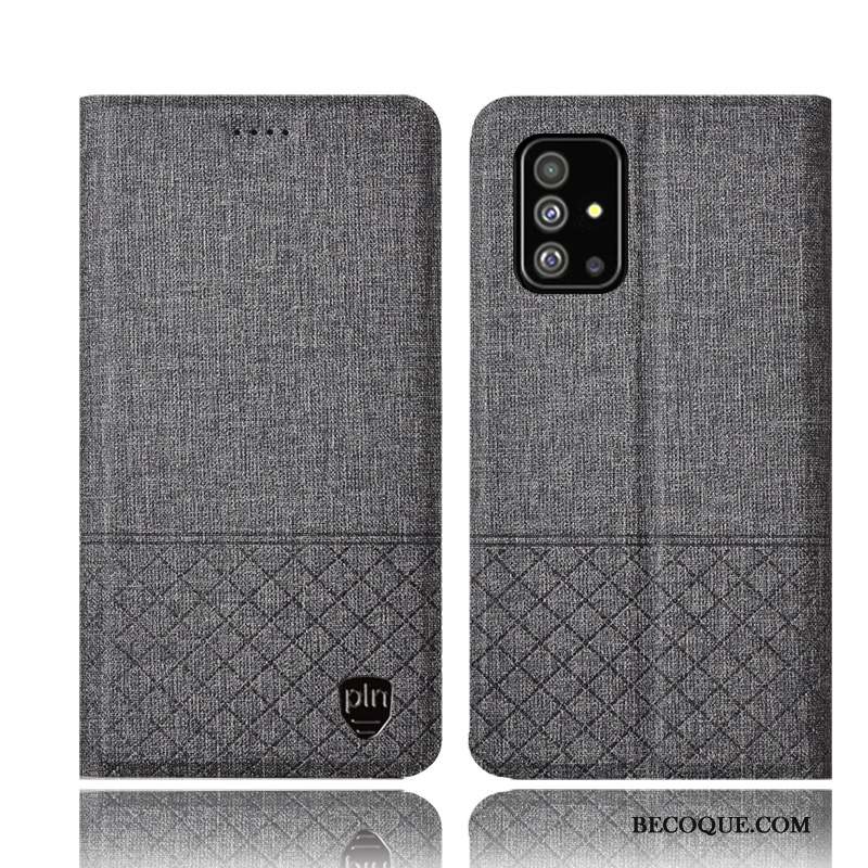 Samsung Galaxy A51 Coque De Téléphone Tout Compris Protection Étui Gris Étui En Cuir