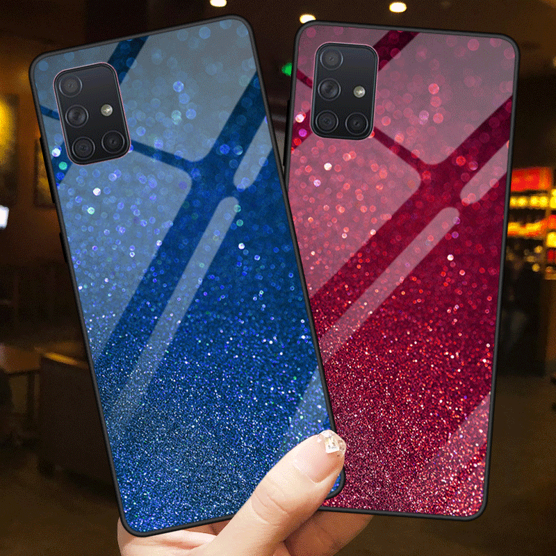 Samsung Galaxy A51 Coque Étui Personnalisé Incassable Créatif Tout Compris Couleur Unie