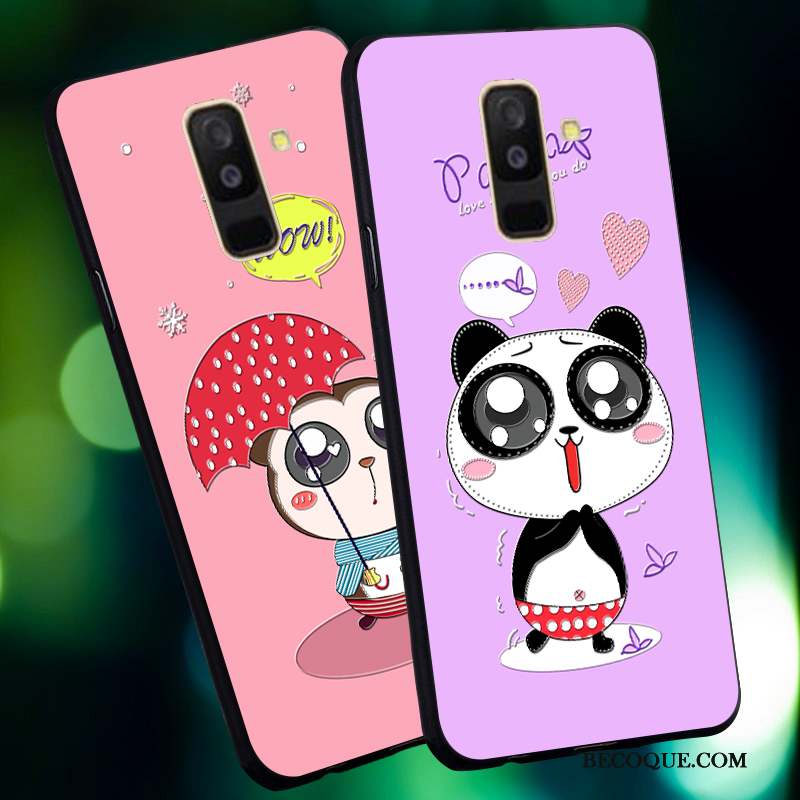 Samsung Galaxy A6 Coque Mignonne Dessin Animé Peinture Amoureux Nouveau Charmant