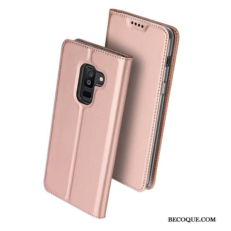 Samsung Galaxy A6+ Coque Étui Tout Compris Étui En Cuir Mince Incassable Téléphone Portable