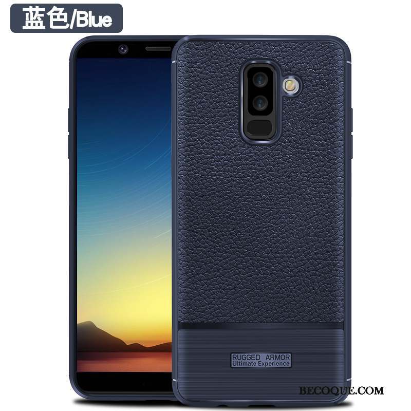 Samsung Galaxy A6+ Incassable Bleu Protection Tout Compris Coque De Téléphone Étui